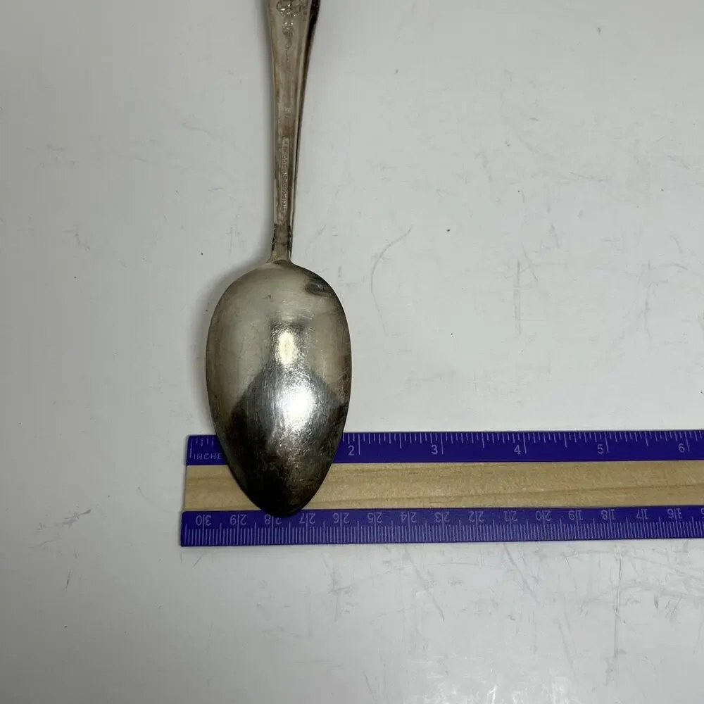 Wm Rogers 1953 Silverplate JUBLILEE Flatware 8.5” Serving Spoons Set Of 2